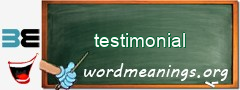 WordMeaning blackboard for testimonial